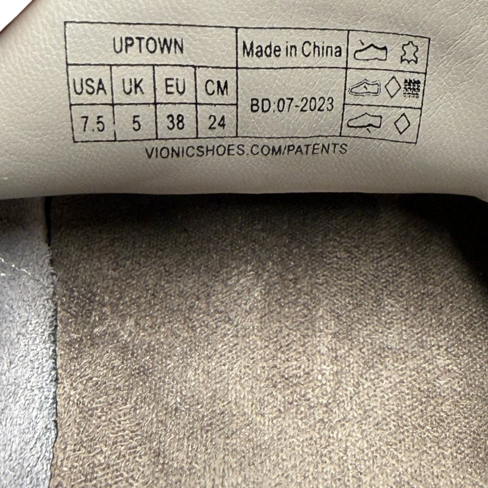 VIONIC Uptown Loafers Size 7.5 Grey Suede Lug Sole Slip On Orthotic Arch Support - Picture 12 of 14